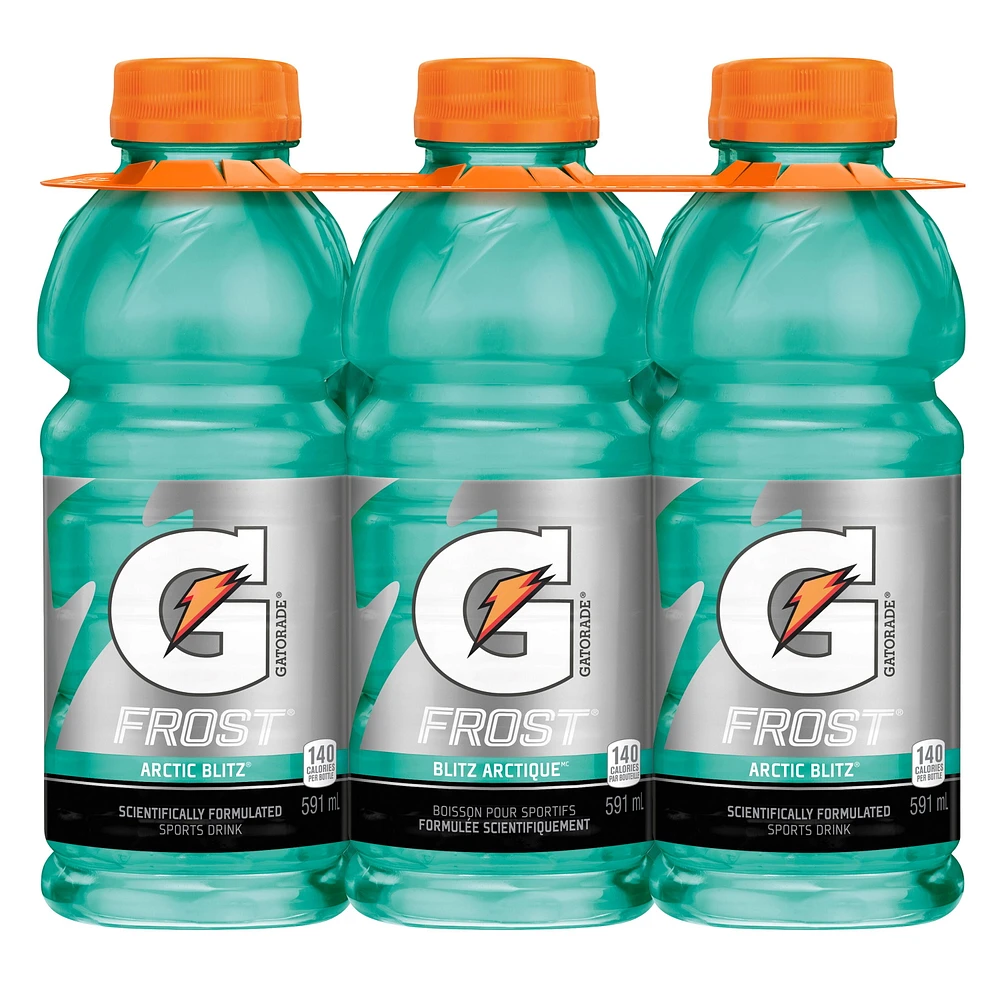 Gatorade Frost Arctic Blitz Boisson pour Sportifs 6 x 591 mL, Bouteille's