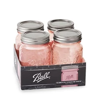 Bocaux chopine de mise en conserve Ball rose rétro à ouverture régulière