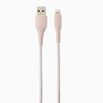 Câble de charge et de synchronisation Lighting vers USB-A de 1,8 m (6 pi) avec câble robuste tressé blackweb