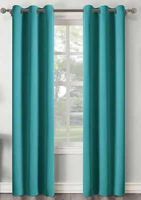 Panneau fenêtre assombrissant à œillets de couleur unie