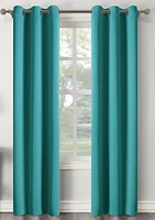 Panneau fenêtre assombrissant à œillets de couleur unie