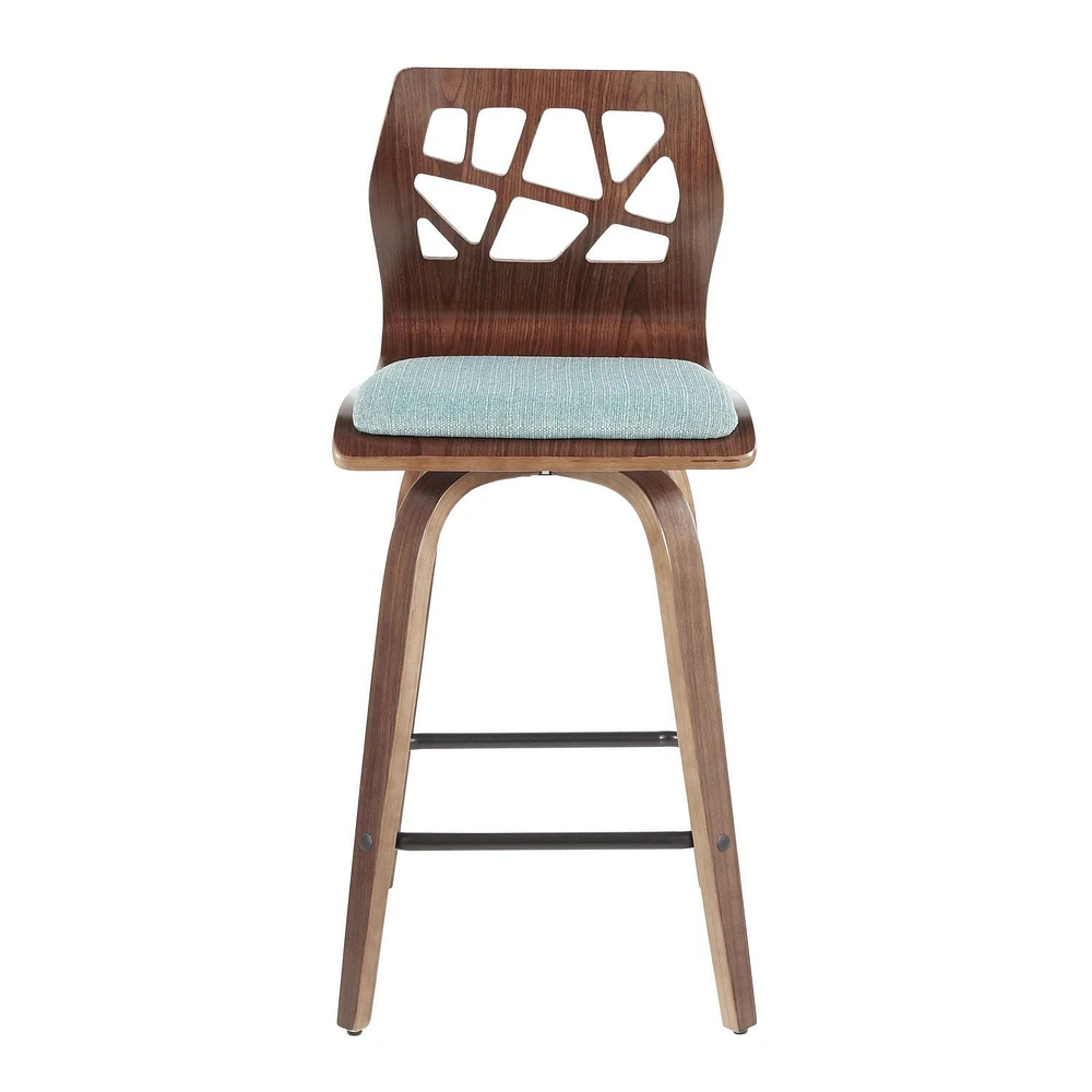 Tabouret de comptoir de comptoir moderne milieu-du-siècle Folia, de LumiSource