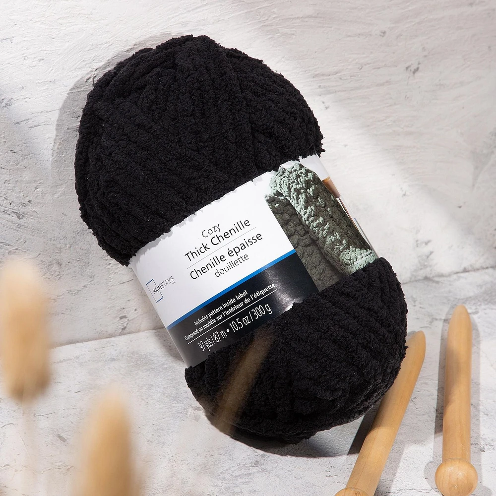 MAINSTAYS 2 PACK BLACK THICK YARN