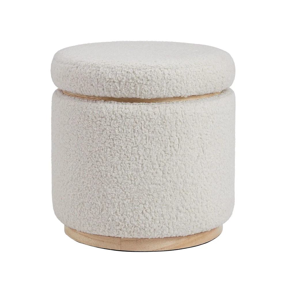 Pouf de rangement Richgrove naturel