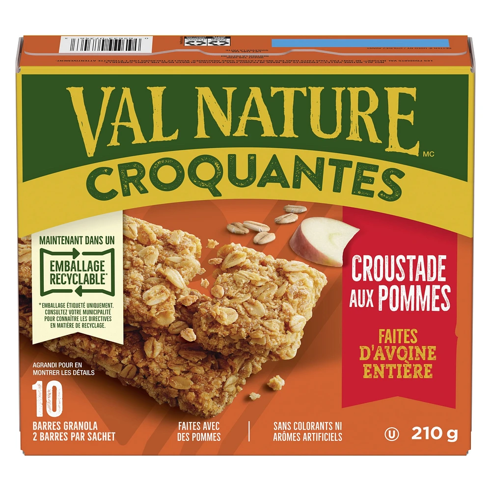 Nature Valley Crunchy Apple Crisp Granola Bars 42 g, 5 ct, 10 barres, 210 g