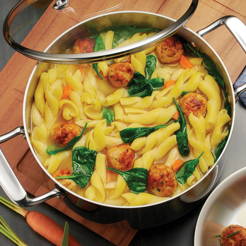 Casserole couverte pour soupe Tramontina de 7,6L en acier inoxydable 3-Plis