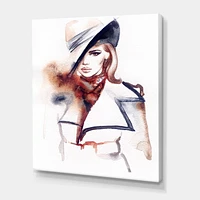 Designart Mode Portrait de femme avec Ht Art mural sur toile