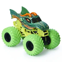 Monster Jam, Monster truck Dragon officiel, véhicule en métal moulé, série Nitro Neon, échelle 1:64