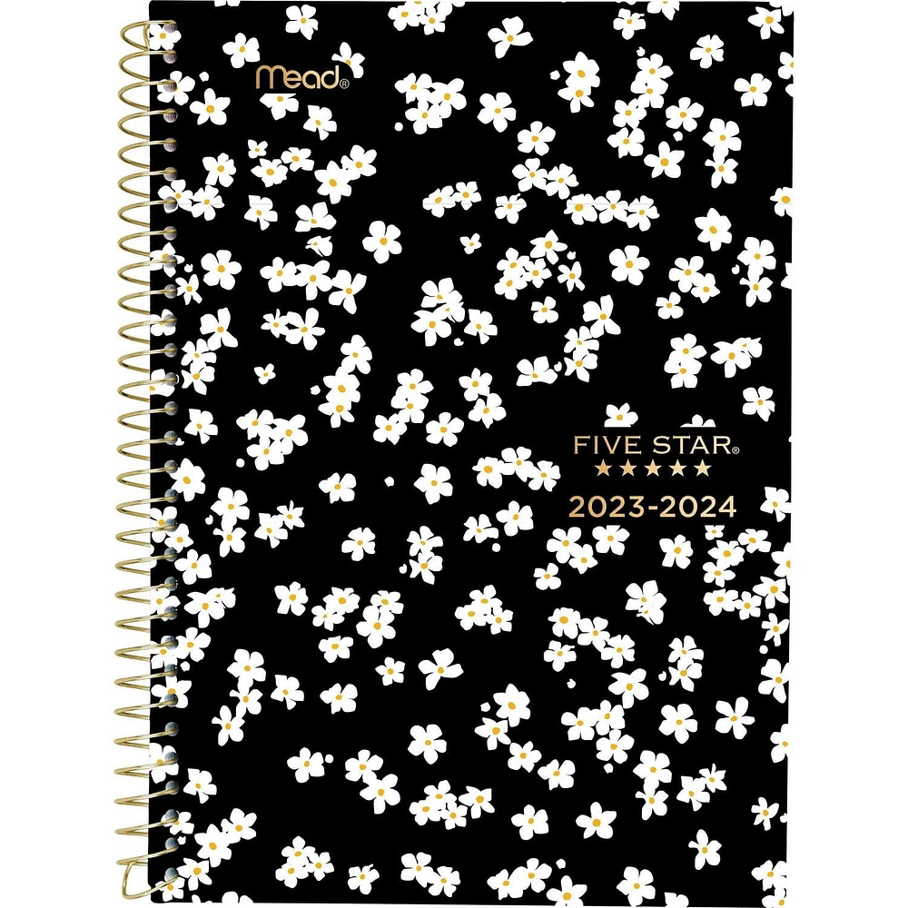 Five Star® Petit Agenda Scolaire Hebdomadaire / Mensuel Marguerite