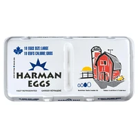 Harman gros oeufs blancs paquet de 18