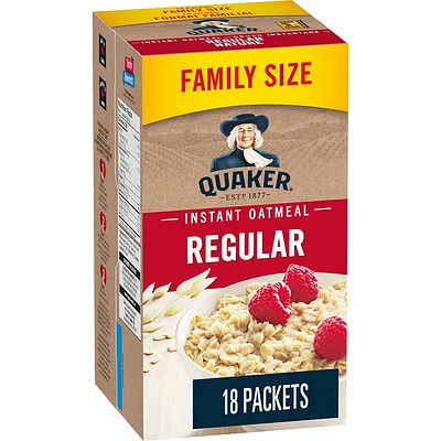 Quaker Instant Oats Hot Cereal Regular, 504 GM