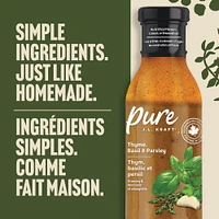 J.L. KRAFT Pure Thyme, Basil & Parsley Dressing & Marinade, 355 mL Bottle