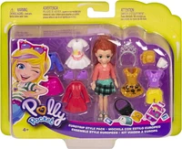 Poupée Lila Polly Pocket de 7,62 cm (3 po) avec 5 tenues et accessoires de voyage à thème de Londres