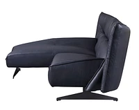 ACME Maeko Sectional Sofa in Dark Gray Top Grain Leather