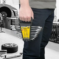 WorkPro SAE Combination Wrench Set - 9 Piece, Mirrored chrome finish