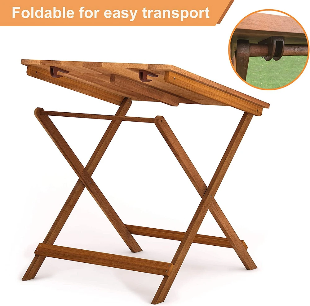 Table de bistrot pliante en acacia Sydne