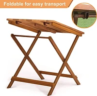 Table de bistrot pliante en acacia Sydne