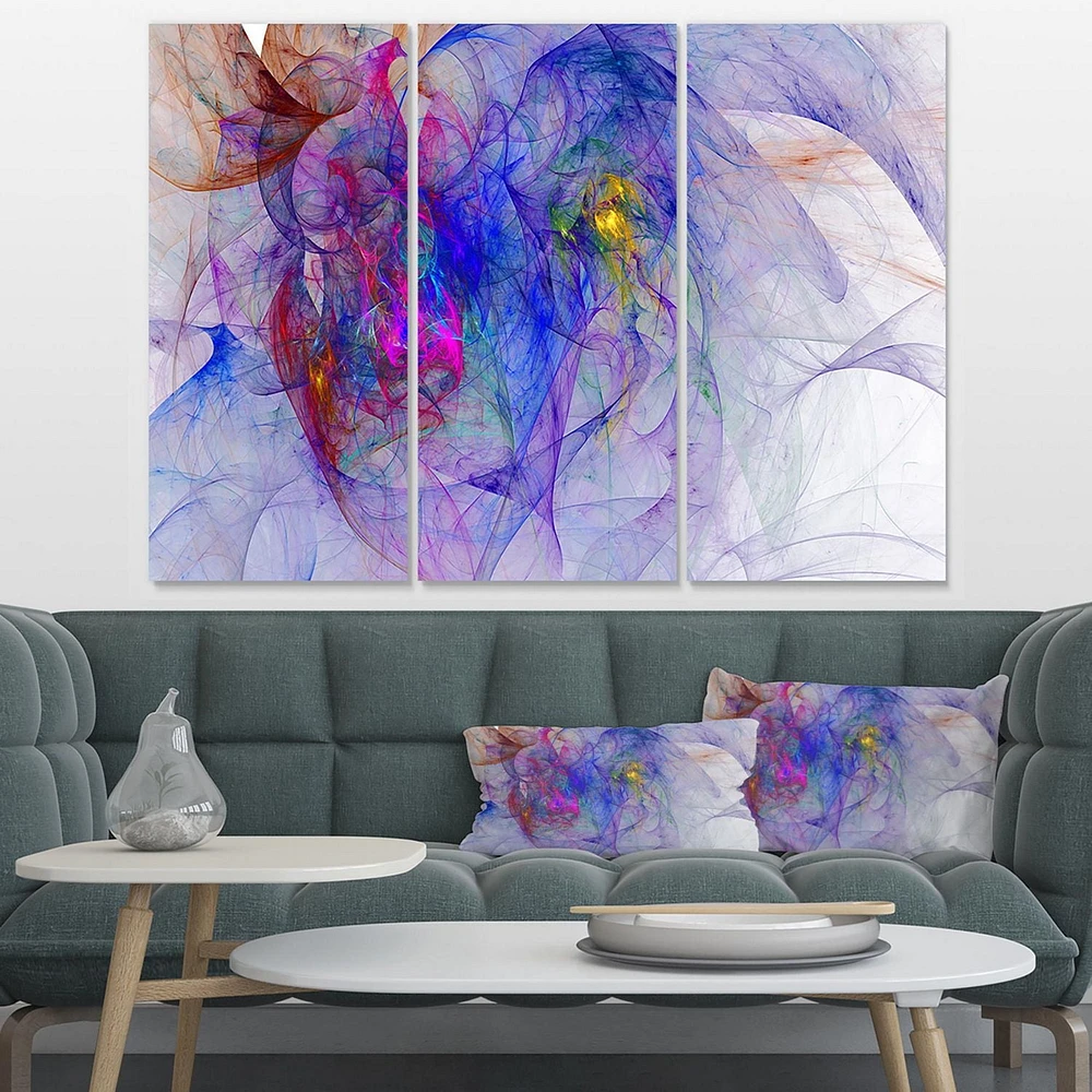 Designart Texture psychédélique mystique bleue Art mural sur toile