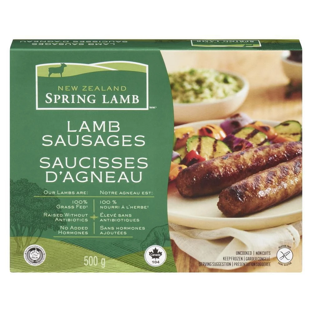 NEW ZEALAND SPRING LAMB SAUSAGES