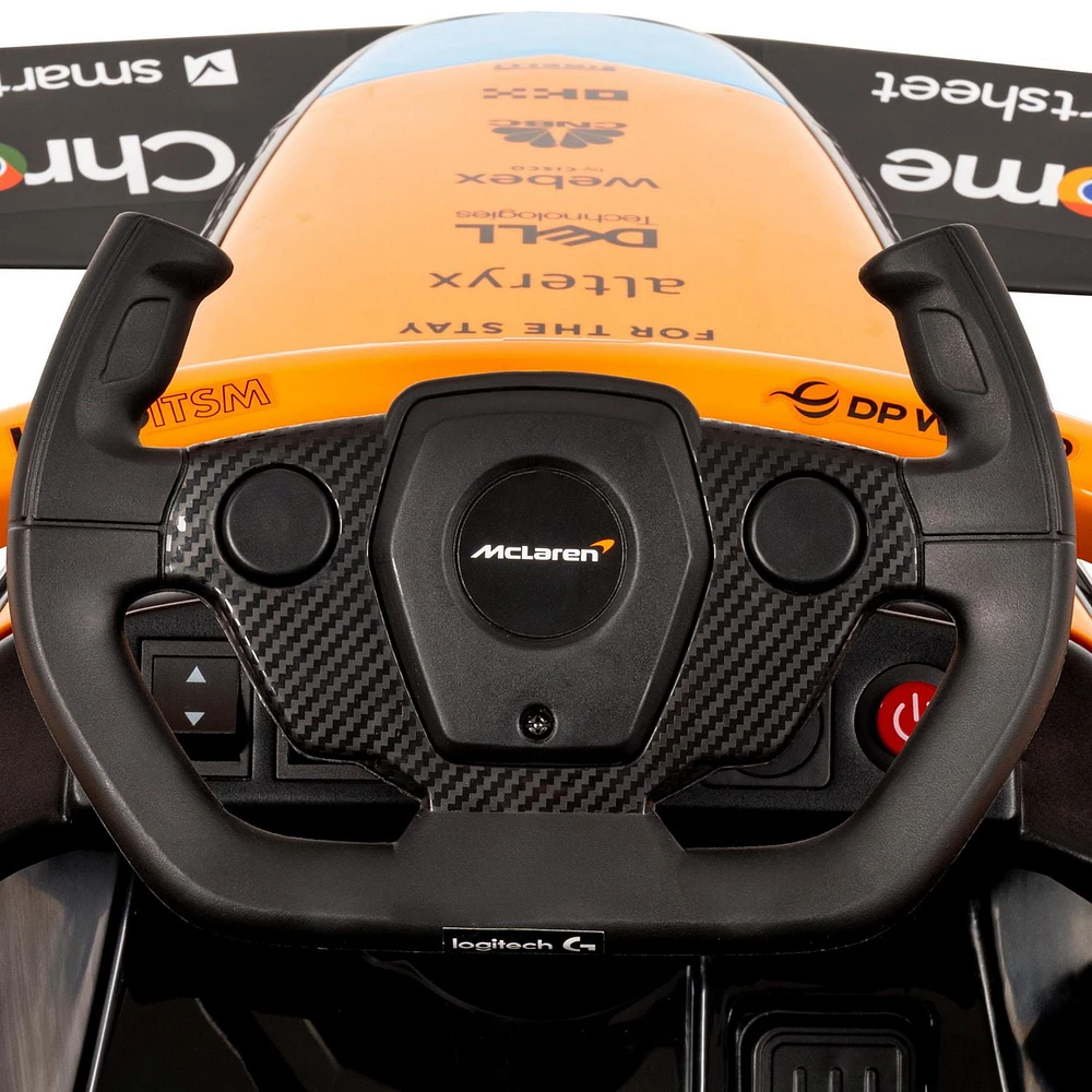 Voiture de course McLaren F1, batterie de 12v, jouet porteur pour les enfants de Huffy, noir