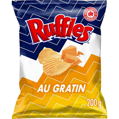 Ruffles Au Gratin Flavoured Potato Chips, 200g