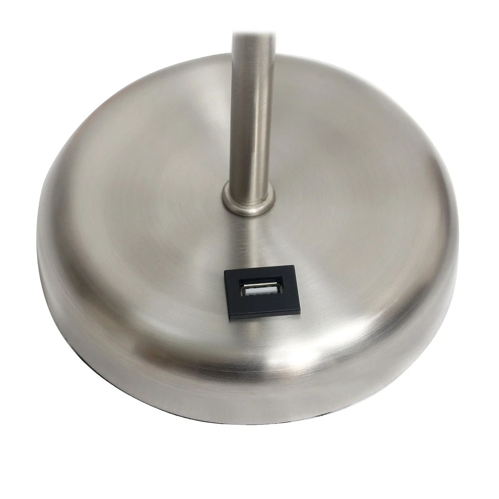LimeLights Lampe bâton avec port de chargement USB et ensemble de 2 abat-jour en tissu