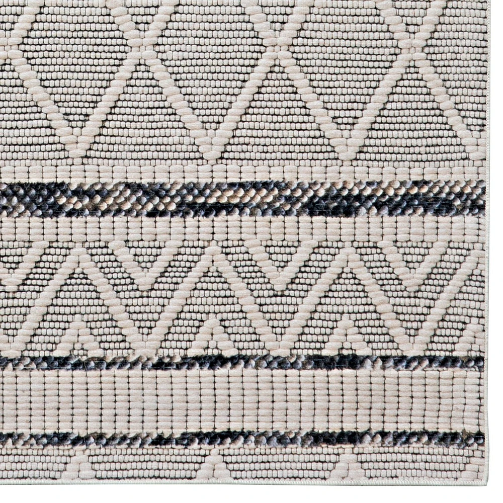 Tapis Mirage Novi crème et gris de 5 pi x 7 pi