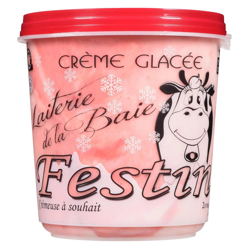 FESTIN STRAWBERRY ICE CREAM, Strawberry Festin. 2 L. Made in Canada.