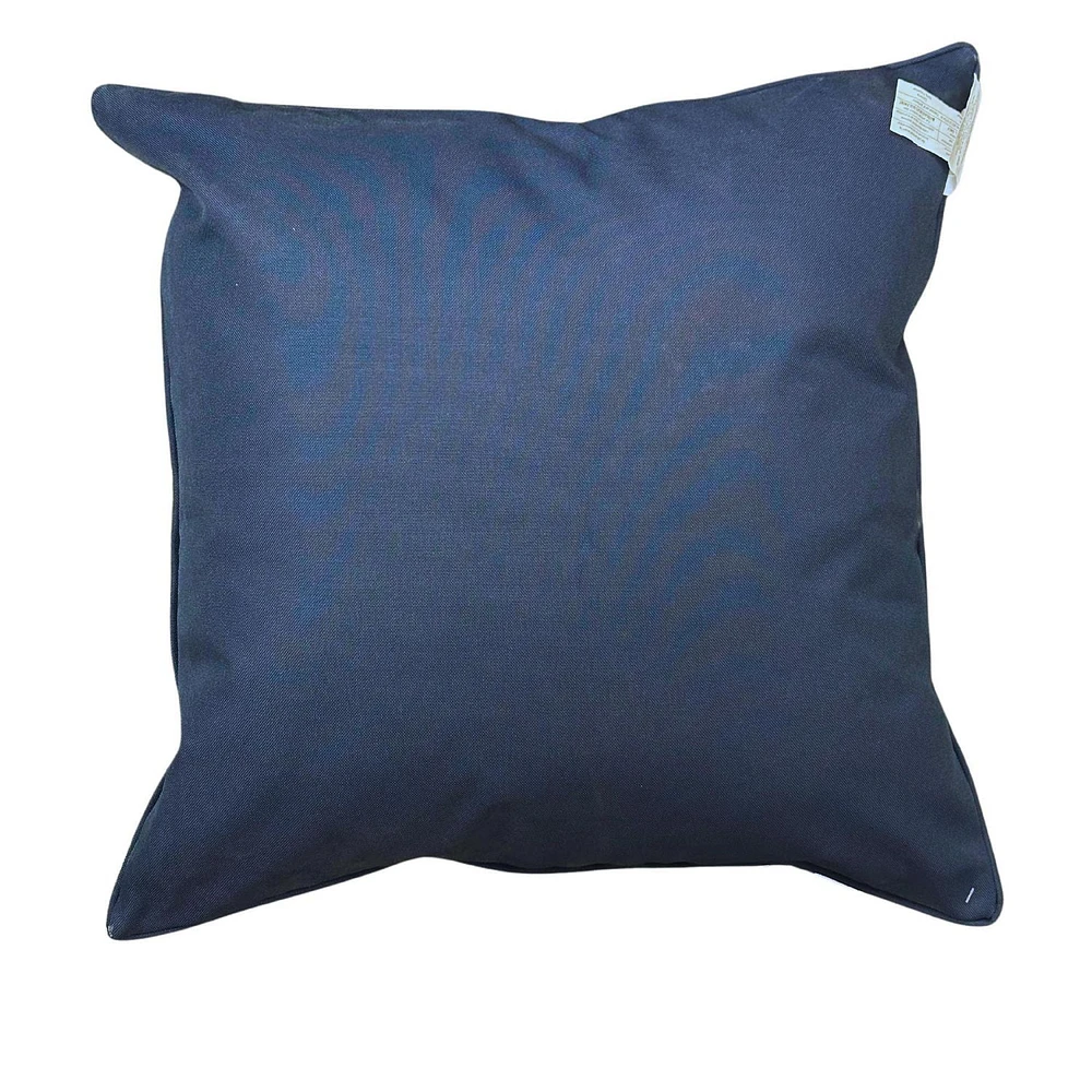 Boston Extérieur Cabana Stripe Étanche Coussin Bleu Marine 18 X 18 - Ensemble De 2