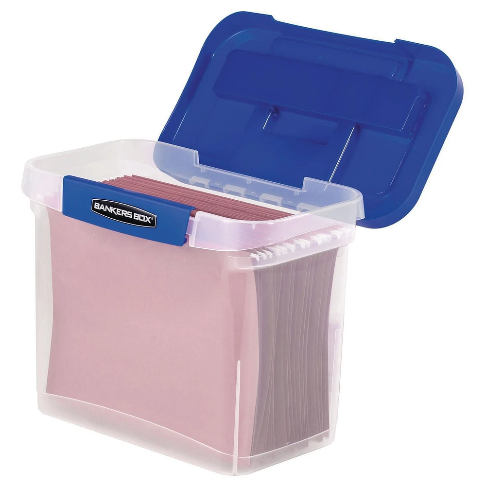 Bankers Box® Heavy Duty Portable File Box, Modular design, easy stackability