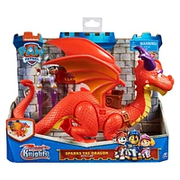 PAW Patrol, Figurines articulées Rescue Knights Sparks the Dragon avec super ailes et chiot Claw, jouets pour les enfants à partir de 3 ans