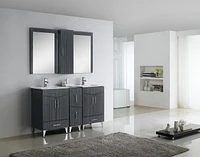 Imaginations Américaines  60 pouces W Vanity Base Set  Gris