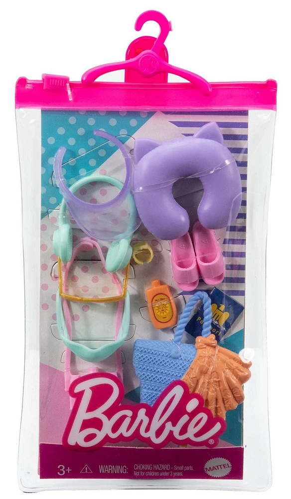 Barbie Assortiment Accessoires Thématiques pour Barbie, 11 pièces