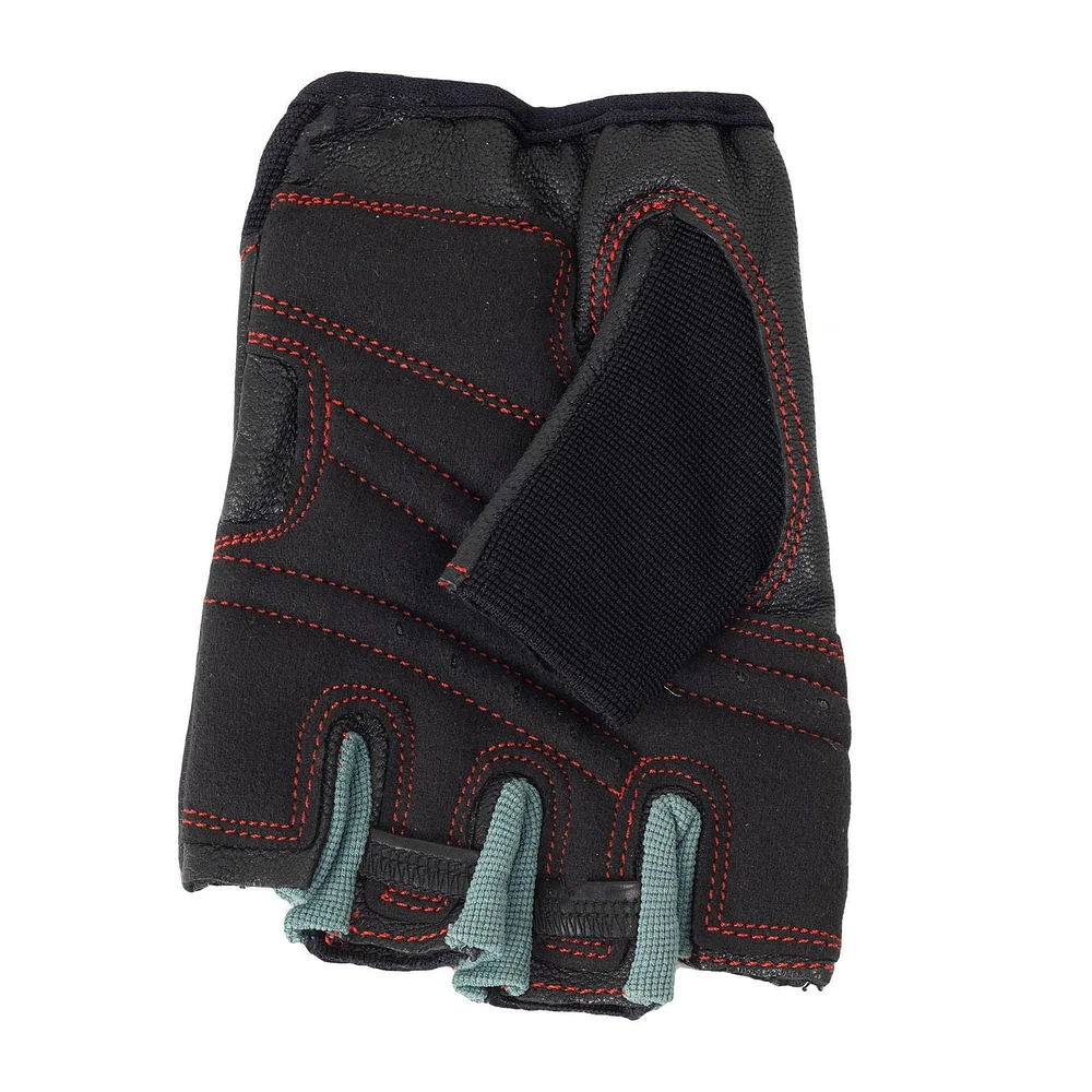 Gants de musculation GoZone – Style traditionnel – P/M – Noir/rouge Conception mi-doigt
