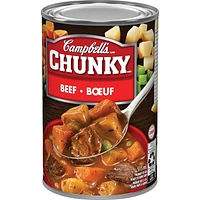 Soupe au bœuf prête à servir ChunkyMD de Campbell’sMD, longue conservation Prête à déguster 515 mL