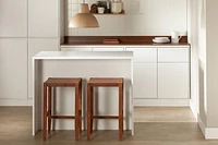 Lot de 2 tabourets en cuir tressé de la collection Balka South Shore