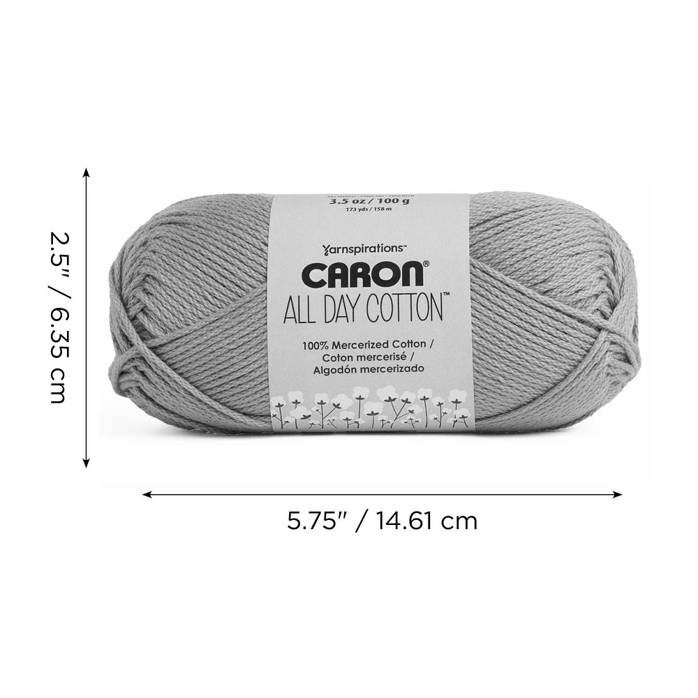 Caron® All Day Cotton™  #4 Moyen Coton Fil, 3.5oz/100g 173 Yards
