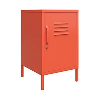 Novogratz Cache Metal Locker Style Living Room End Table, Yellow