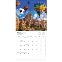 BrownTrout Canada J'adore voyager 2024 12x24 Inch Square Wall Calendar, 9781525611735