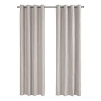 Monarch Specialties Curtain Panel, 2pcs Set, 54"w X 95"l, Room Darkening, Grommet, Living Room, Bedroom, Kitchen, Micro Suede, Polyester, Beige, Contemporary, Modern