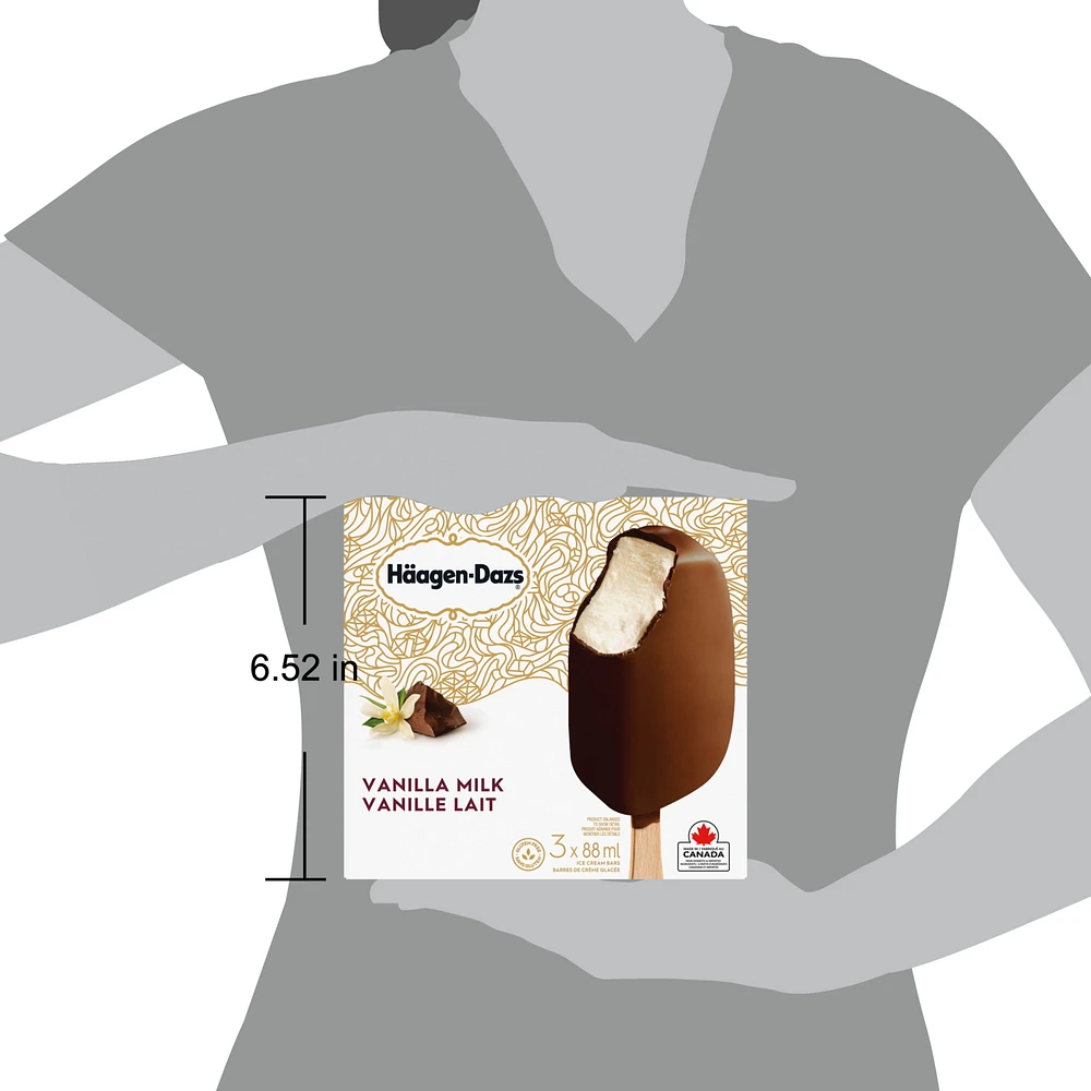 Barres de crème glacée HÄAGEN-DAZS® Vanille lait 3 x 88 ml 264 ML