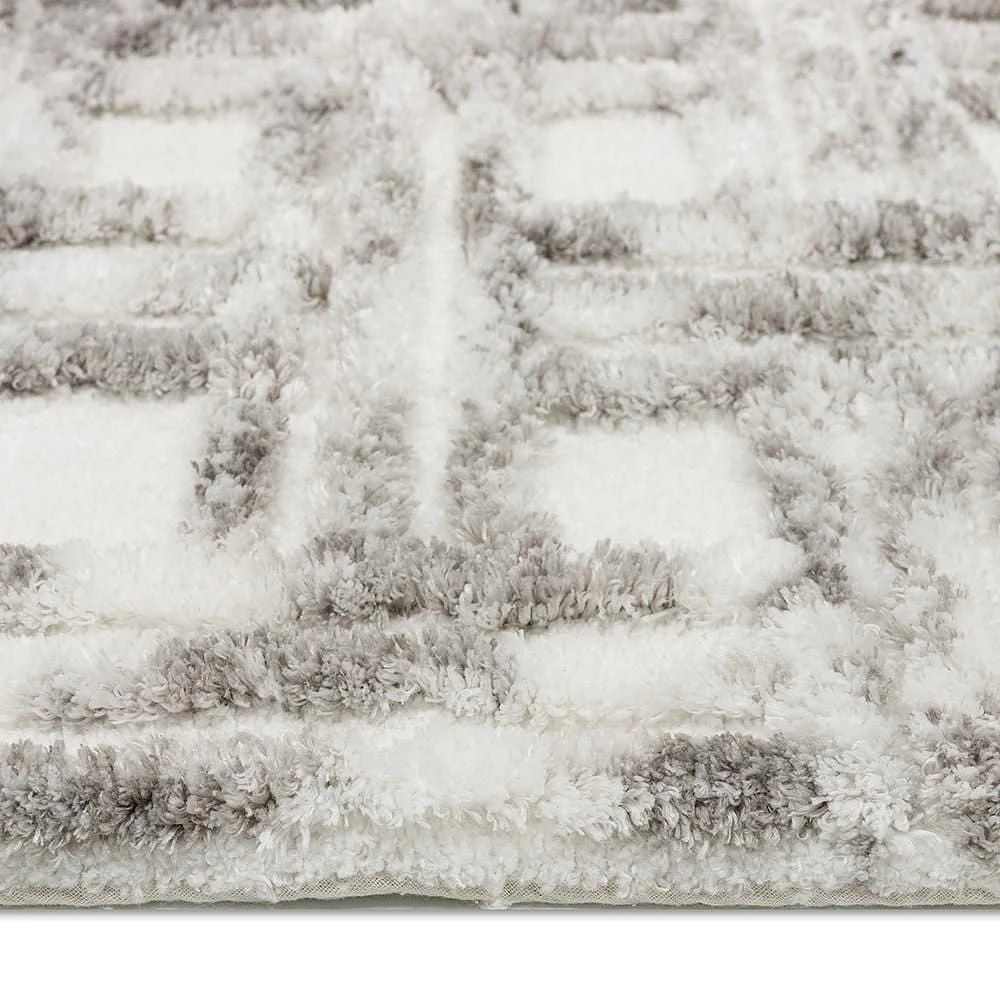 HOMETRENDS Emissary Bath Rug - Grey, 20 in. x 32 in.