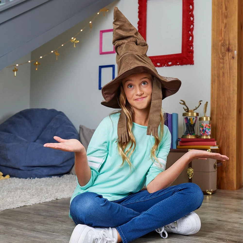 Wizarding World, Sorting Hat parlant avec 15 répliques pour jeux de rôles Harry Potter, jouets pour enfants à partir de 5 ans