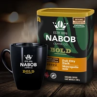 Nabob Dark Bold Roast Full City Dark Ground Coffee, 340g Canister, 340g