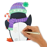 Carte en relief de Noël – Nid d'abeilles – Paper Wonder de Hallmark (Pingouin)