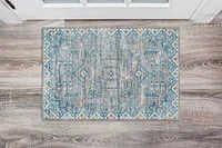 Tapis d'appoint lavable Barron 2 pi x 3 pi gris et vert
