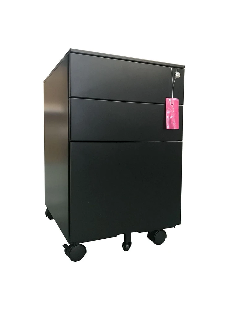 TygerClaw 3 Drawer Lateral Filing Cabinet - Black