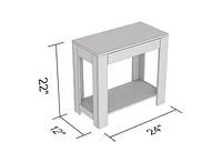 Safdie & Co. Accent Table Dark Grey With Drawer