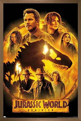 Jurassic World: Dominion - Group One Sheet Wall Poster, 14.725" x 22.375" Framed