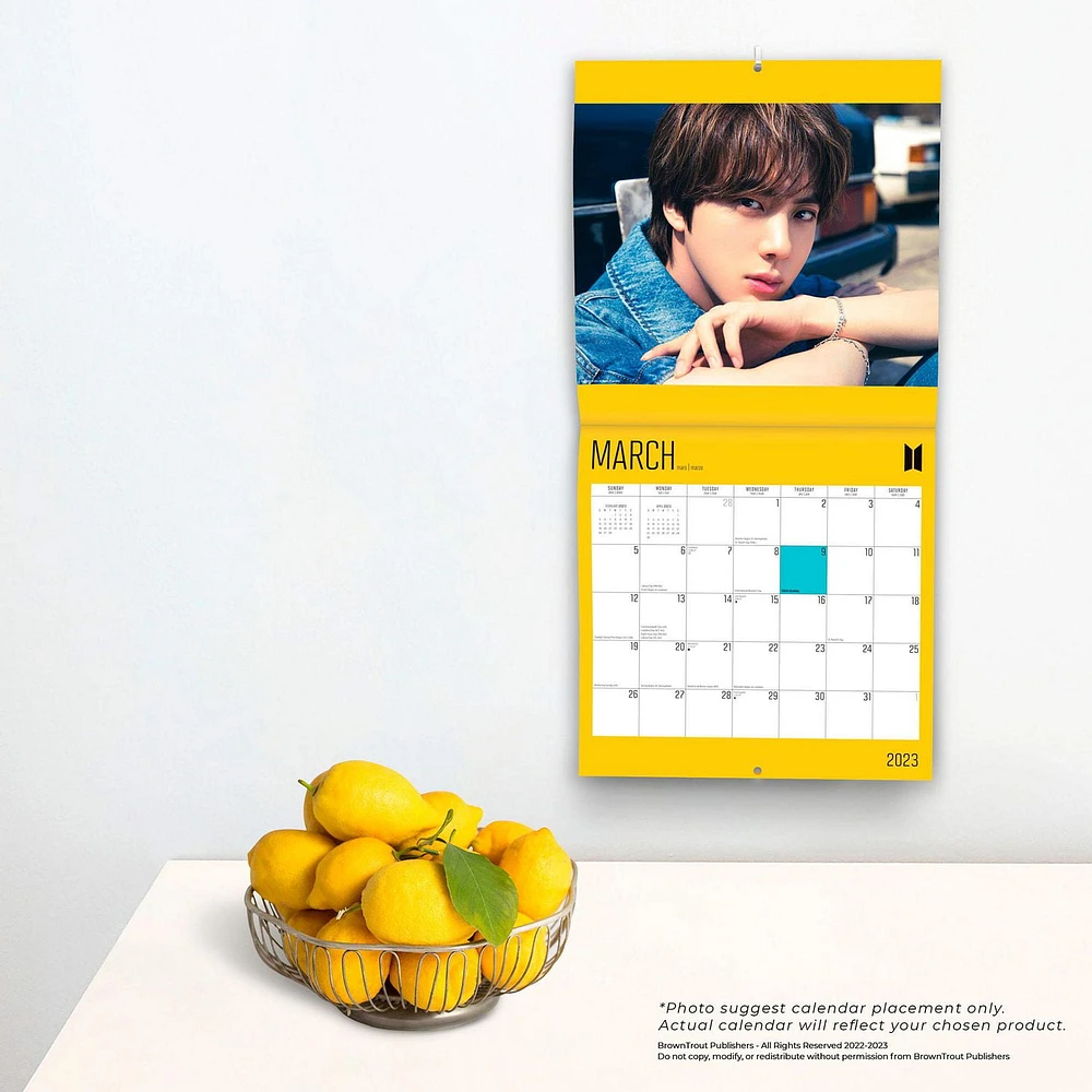 BTS OFFICIAL | 2023 12x24 Inch Square Wall Calendar